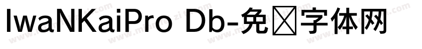 IwaNKaiPro Db字体转换